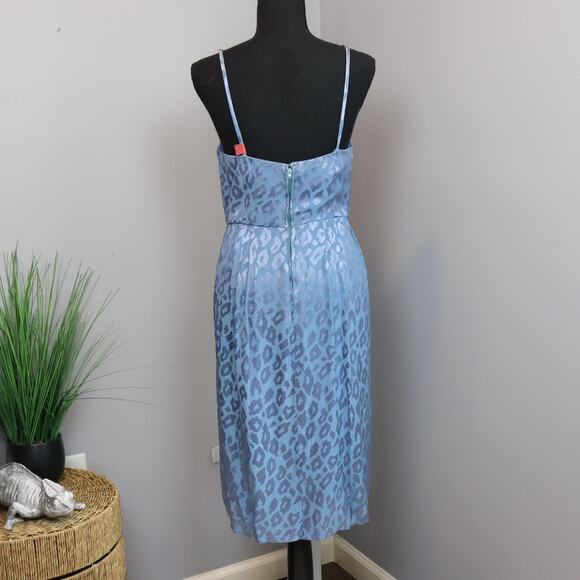 Vintage Lillie Rubin Blue Leopard Print Dress | 80s Glam Party Dress | S/M - Picture 2 of 6